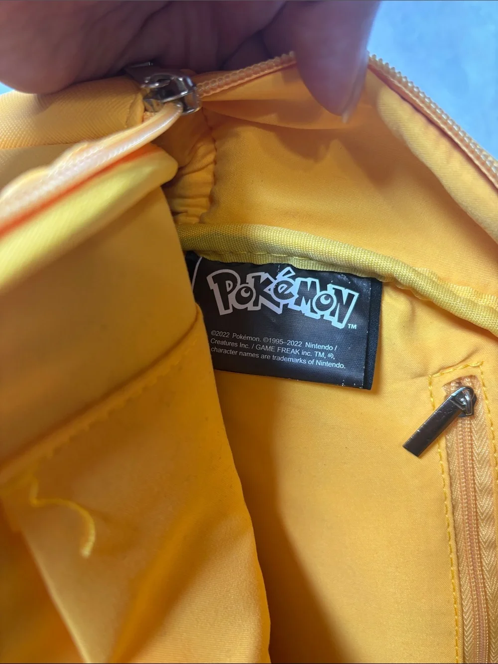 Bioworld Pokemon Pikachu Yellow Kids Character Backpack with Red Cheek Accents